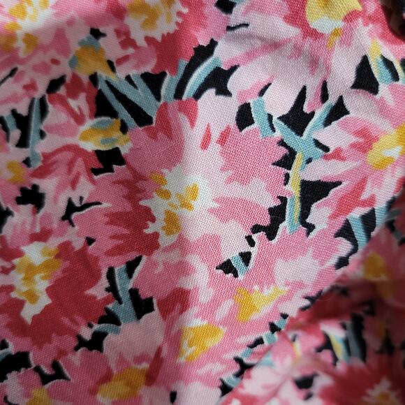 Vintage Liberty of London Bermuda Shorts Pink Floral High Waist Tropical 2 XS - Picture 7 of 14
